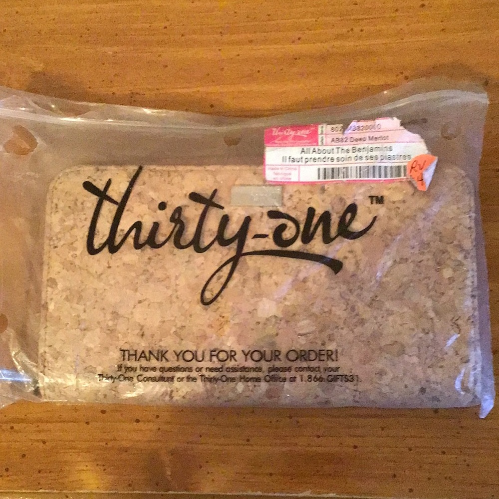 Thirty-One Cork Effect All About The Benjamins Wallet